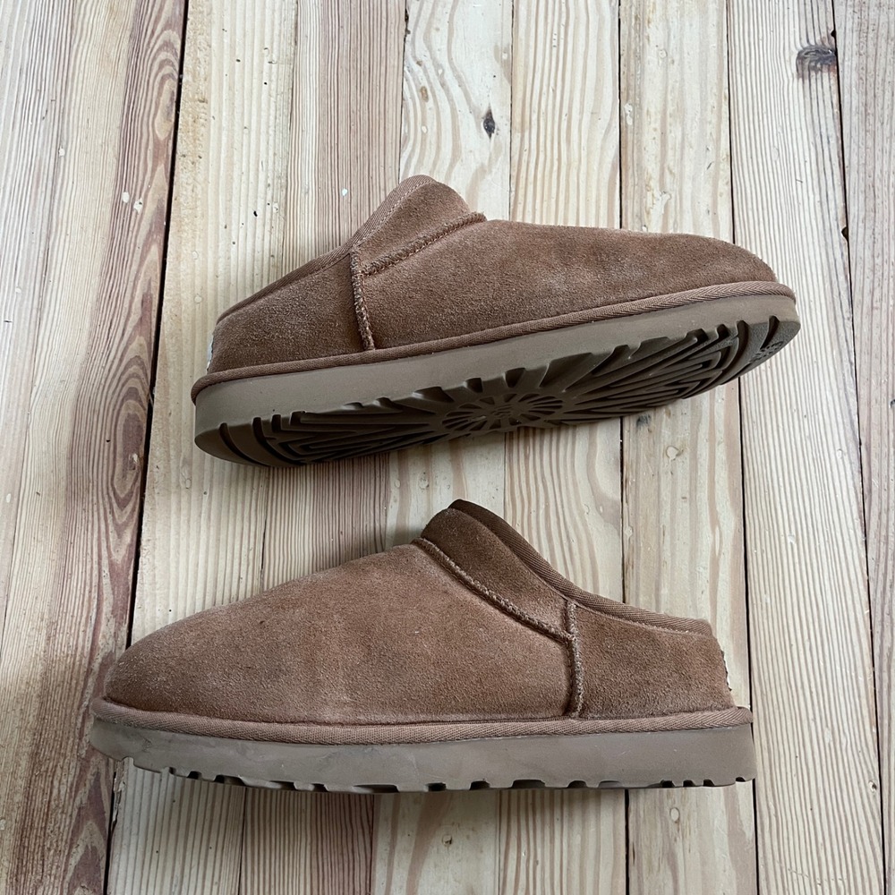 UGG Tasman Slipper Chestnut Suede Sheepskin Lined Womens 9 Slip On Shoes 5955 - Picture 8 of 8